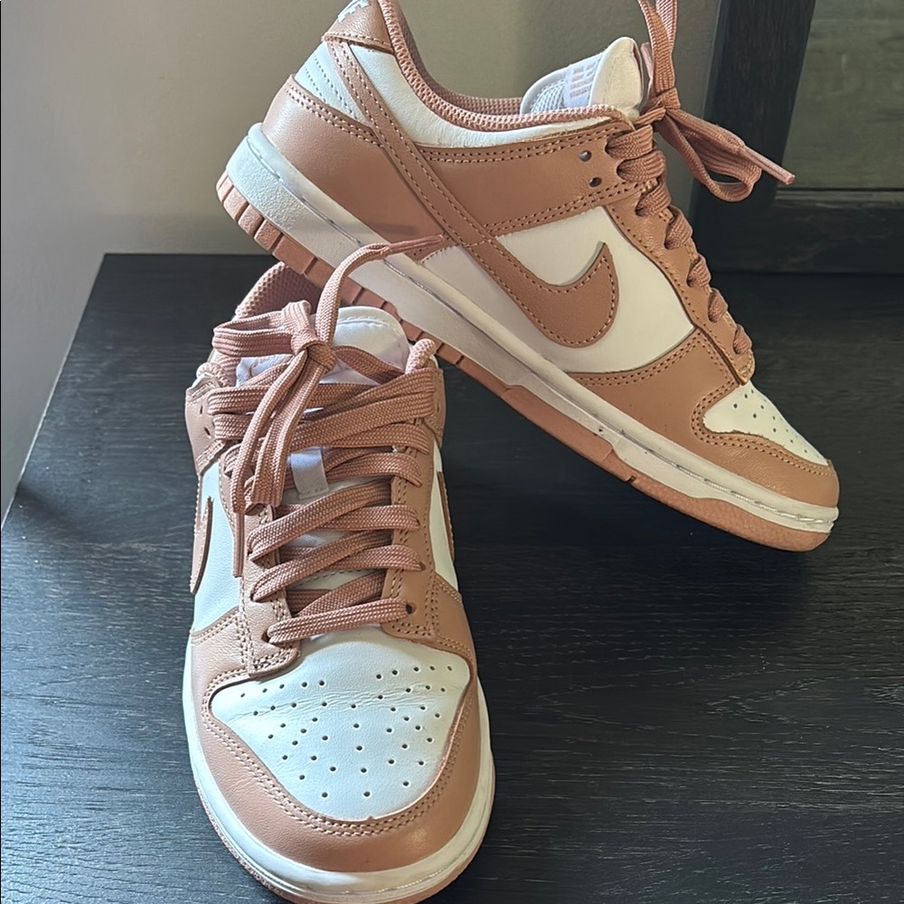 Nike Tan and White Sneakers Classic Style
